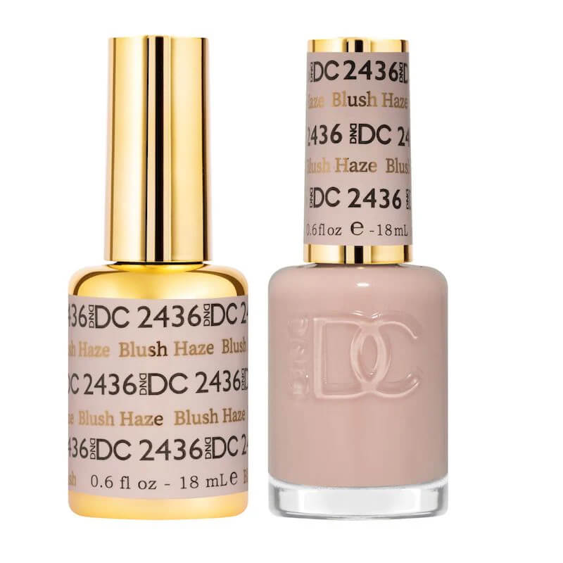 DND DC - Gel Polish & Matching Nail Lacquer Set - #2436 Blush Haze
