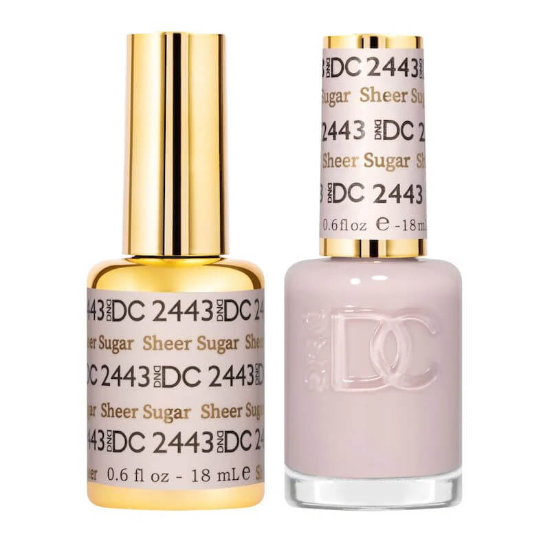 DND DC - Gel Polish & Matching Nail Lacquer Set - #2443 Sheer Sugar