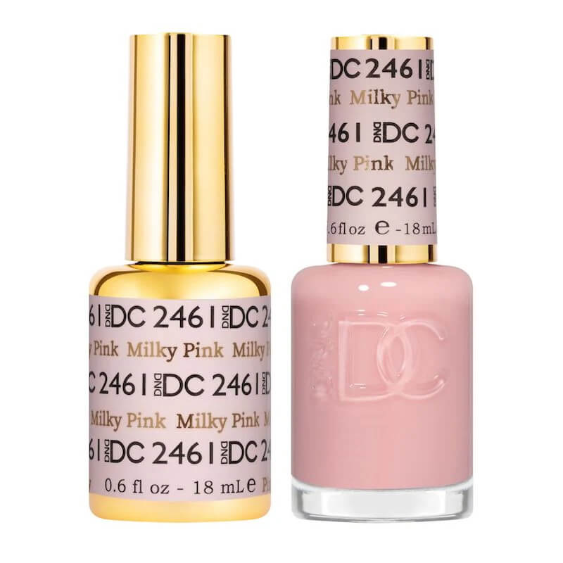 DND DC - Gel Polish & Matching Nail Lacquer Set - #2461 Milky Pink