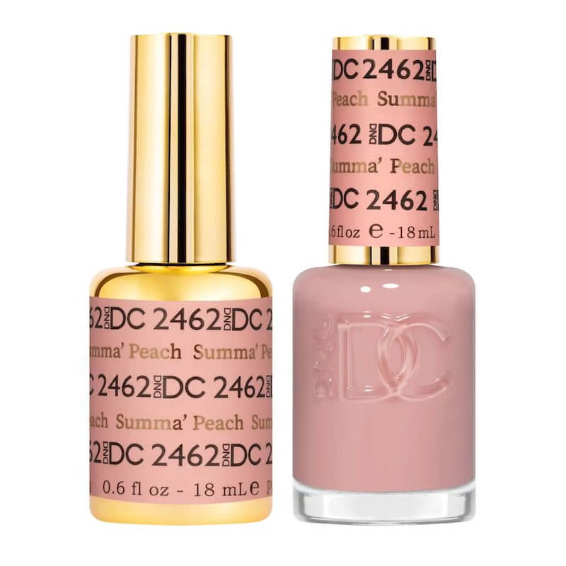 DND DC - Gel Polish & Matching Nail Lacquer Set - #2462 Summa Peach