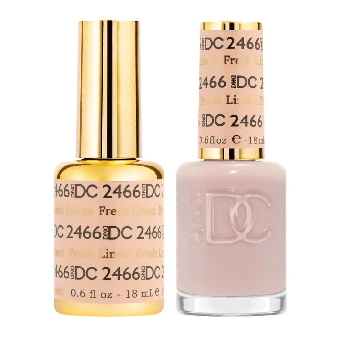 DND DC - Gel Polish & Matching Nail Lacquer Set - #2466 Fresh Linen