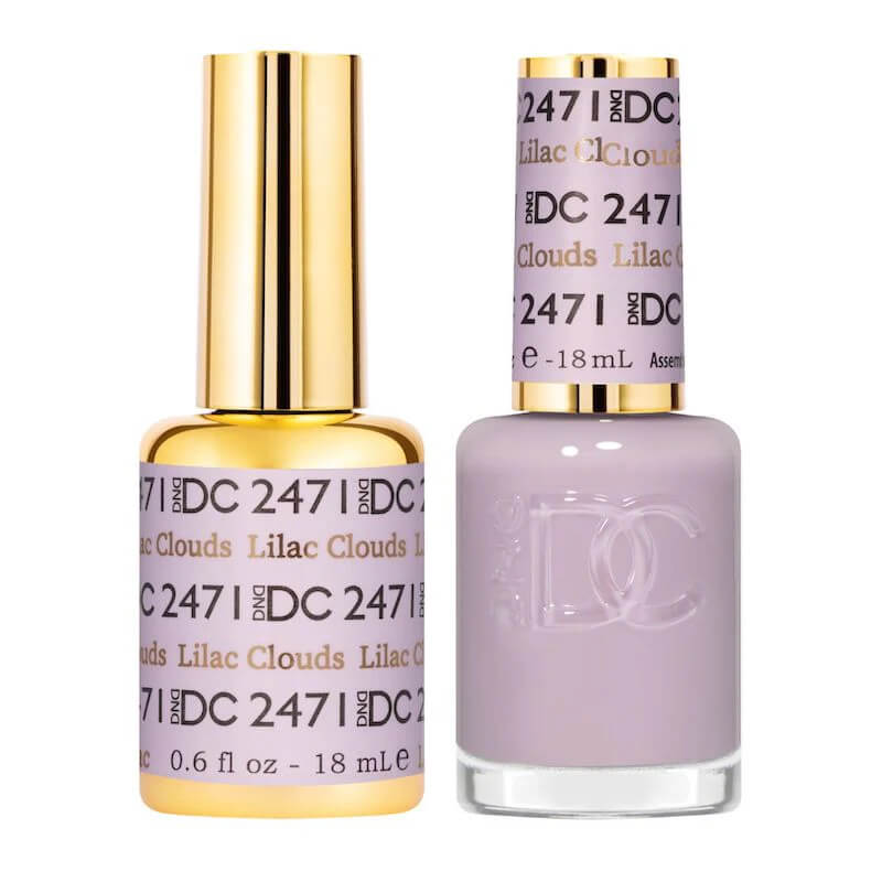 DND DC - Gel Polish & Matching Nail Lacquer Set - #2471 Lilac Clouds