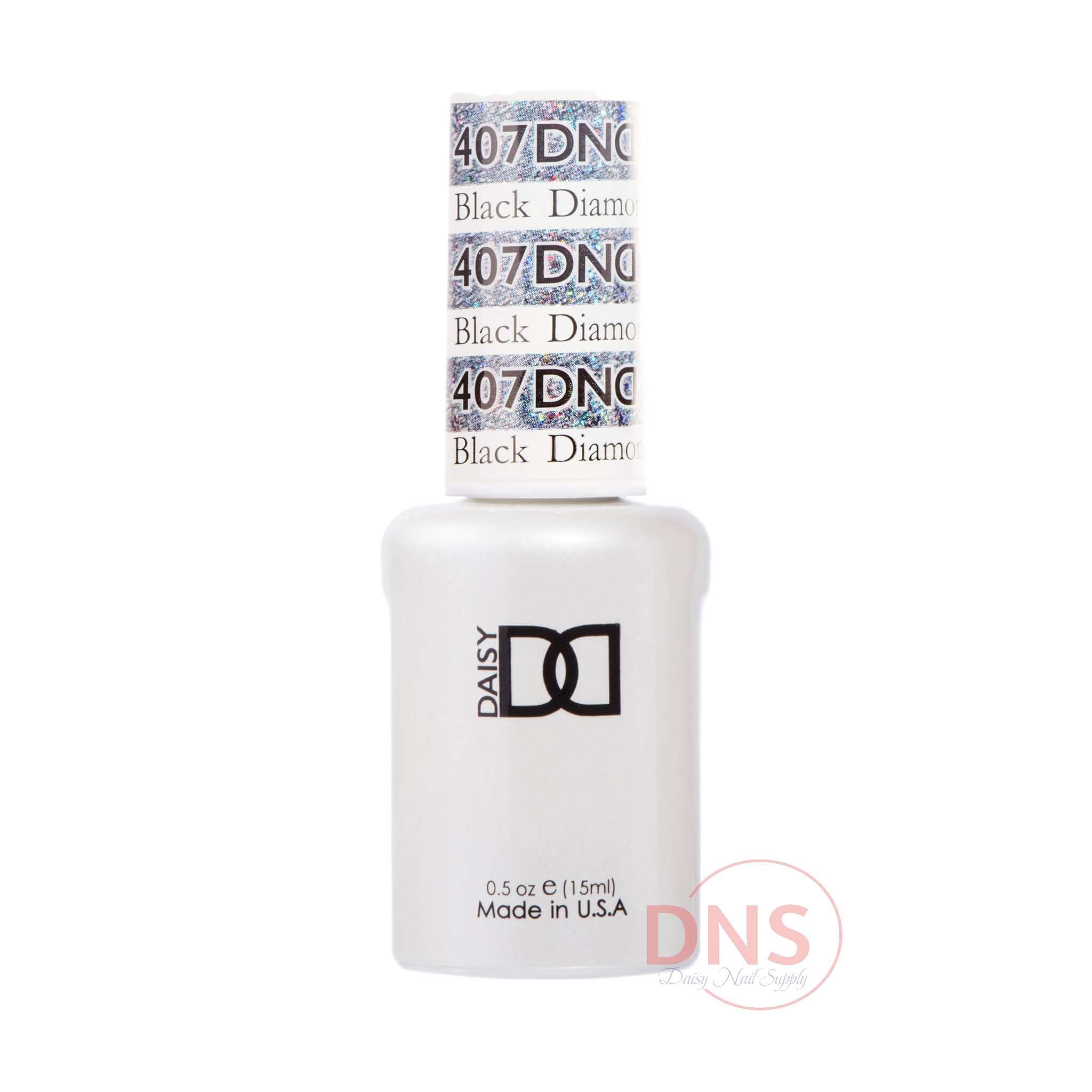 DND Gel Polish ONLY - #407 Black Diamond Star