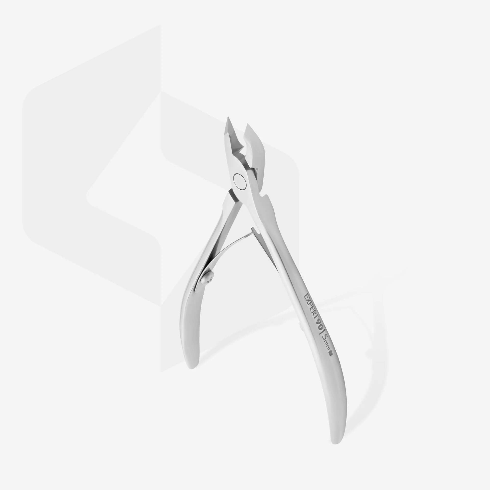 Staleks Cuticle Nail Nipper - Stainless Steel - Square Head - Expert 90 half Jaw 5mm (NE-90-5)
