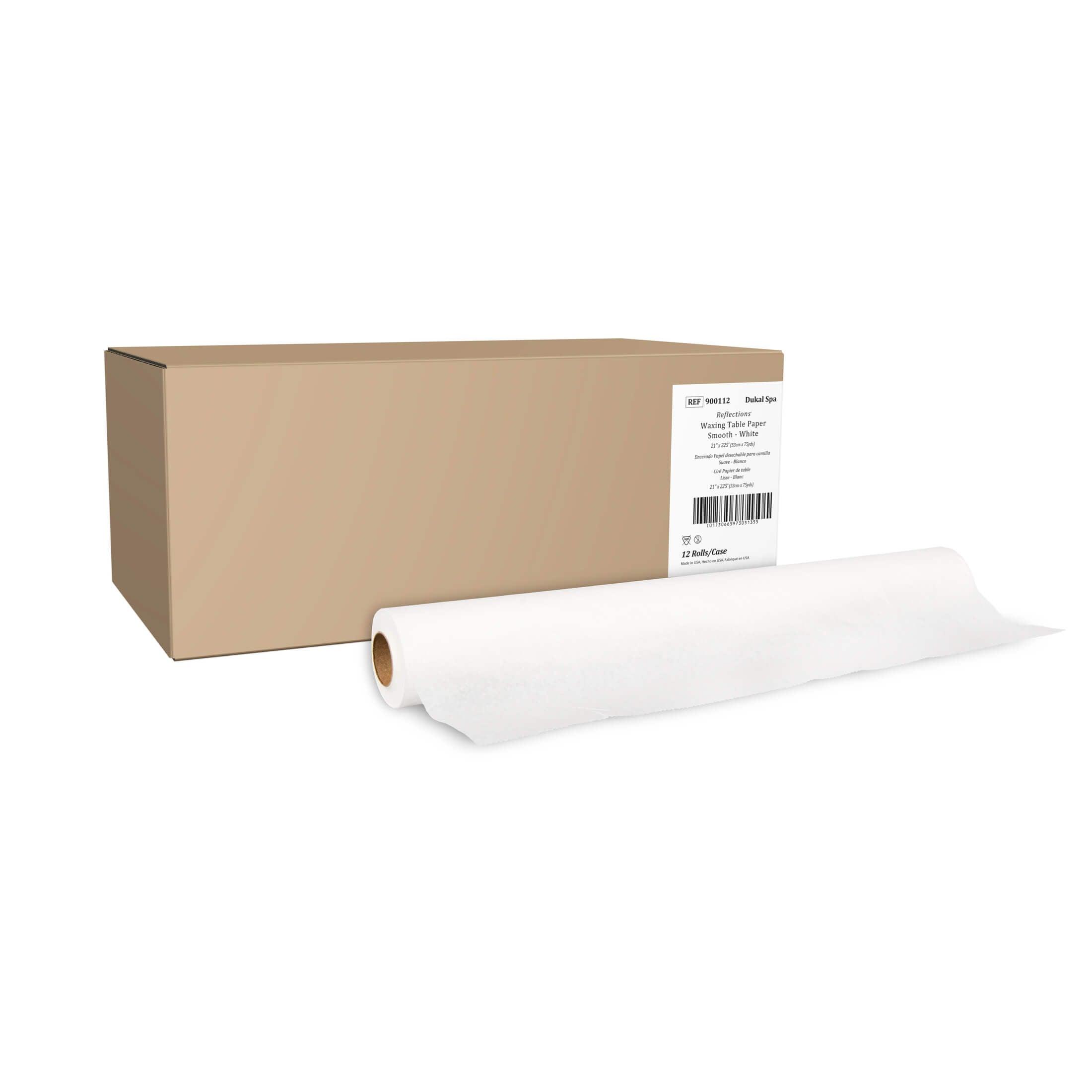 Dukal Waxing Table Paper Smooth 21” x 225' (Case of 12 Rolls)
