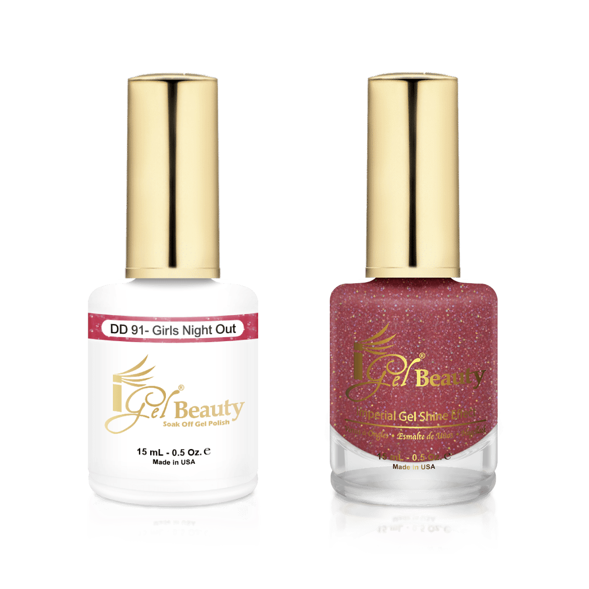 IGel Duo Gel Polish + Matching Nail Lacquer DD 91 GIRLS NIGHT OUT