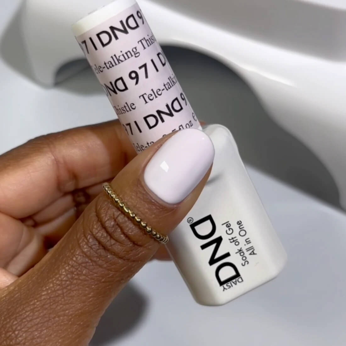 DND Gel Polish & Matching Nail Lacquer #971 Tele-talking Thistle