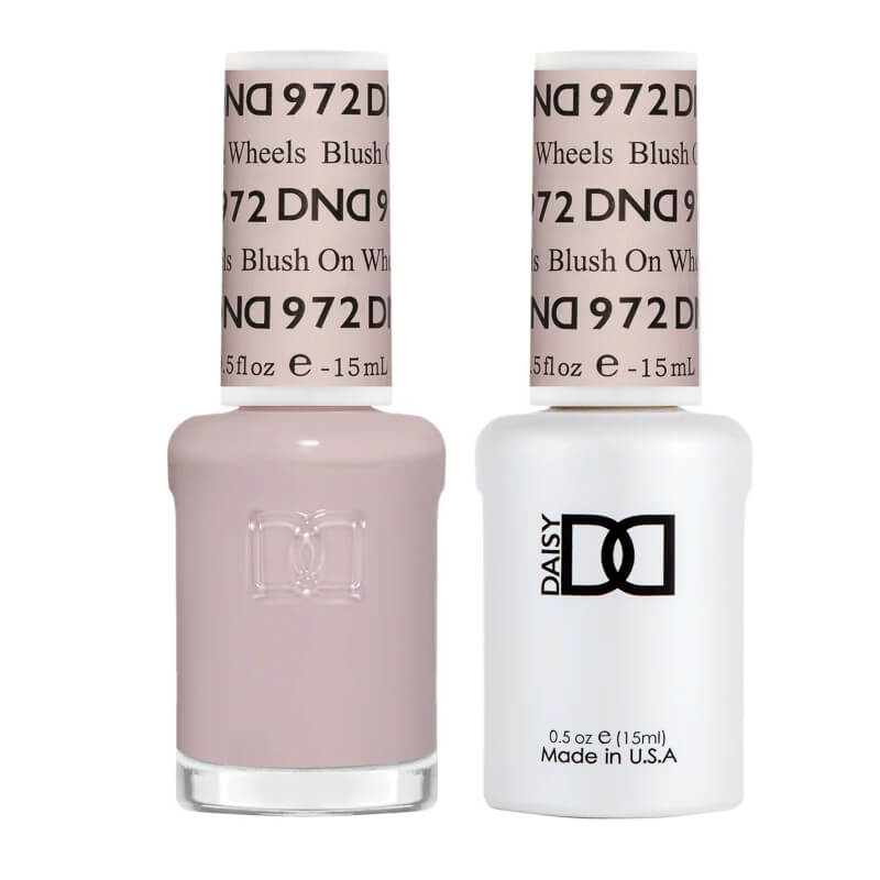 DND Gel Polish & Matching Nail Lacquer #972 Blush on Wheels