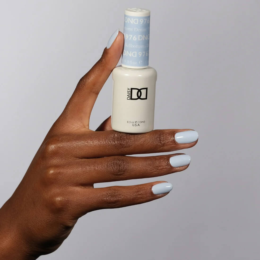 DND Gel Polish & Matching Nail Lacquer #976 Bellbottoms Denim