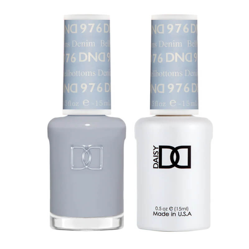 DND Gel Polish & Matching Nail Lacquer #976 Bellbottoms Denim