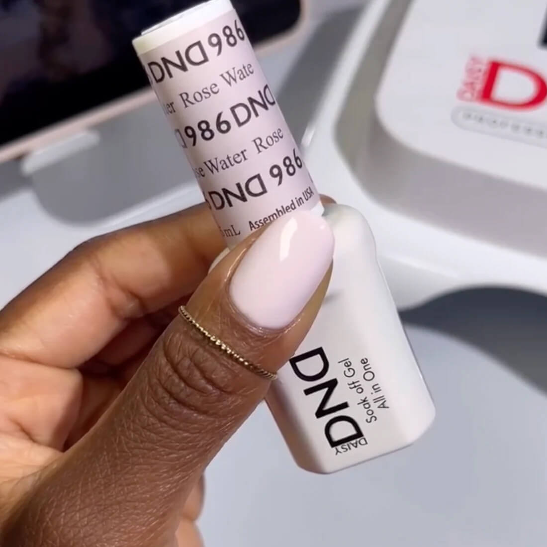 DND Gel Polish & Matching Nail Lacquer #986 Rose Water