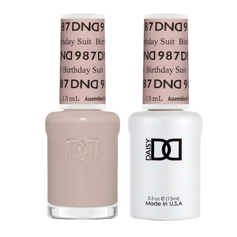DND Gel Polish & Matching Nail Lacquer #987 Birthday Suit