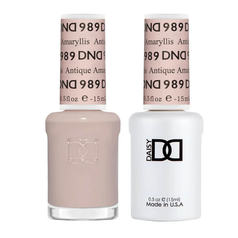 DND Gel Polish & Matching Nail Lacquer #989 Antique Amaryllis
