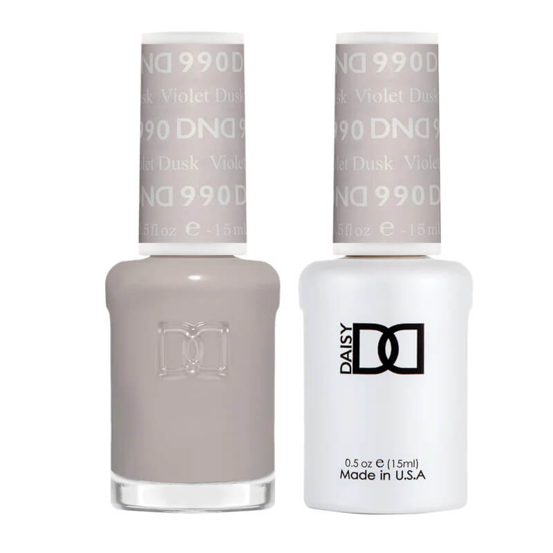 DND Gel Polish & Matching Nail Lacquer #990 Violet Dusk