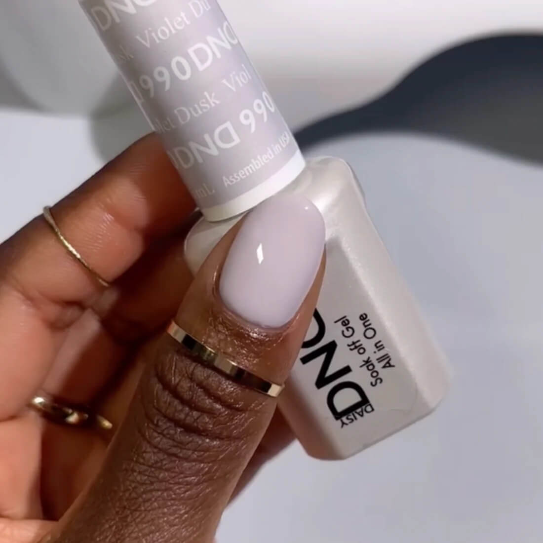 DND Gel Polish & Matching Nail Lacquer #990 Violet Dusk