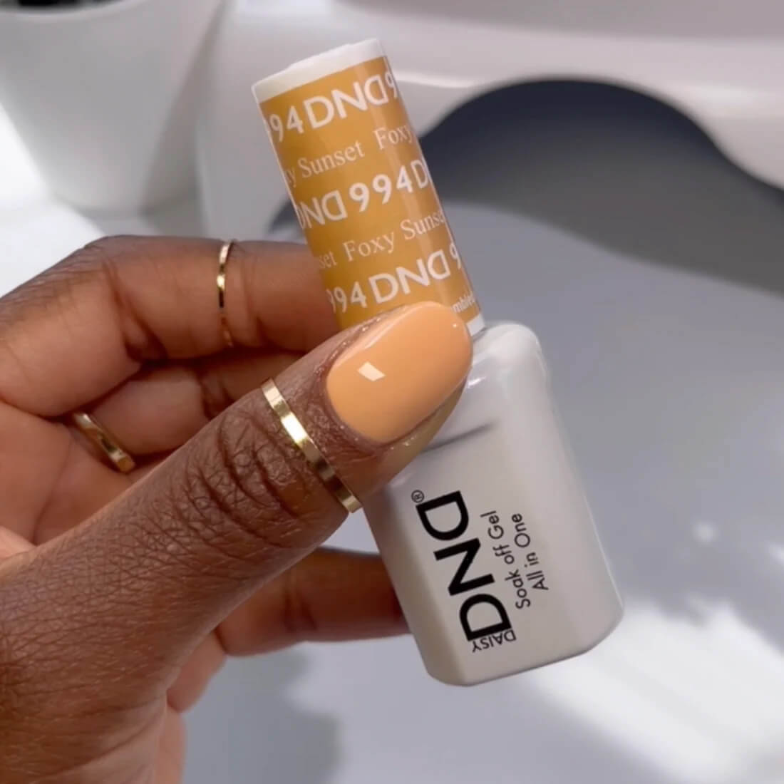 DND Gel Polish & Matching Nail Lacquer #994 Foxy Sunset