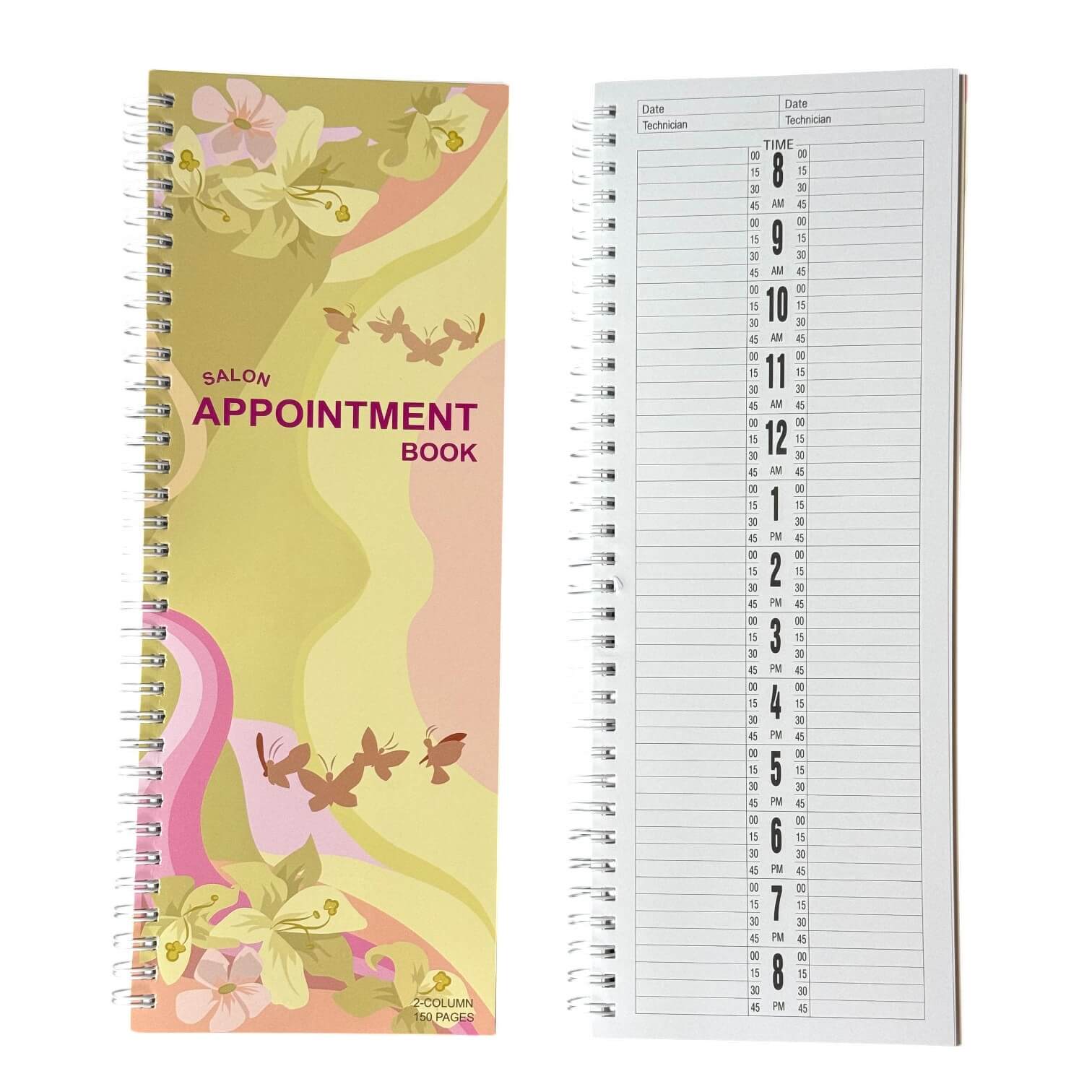 2-Column 150-Page Salon Appointment Book AB102
