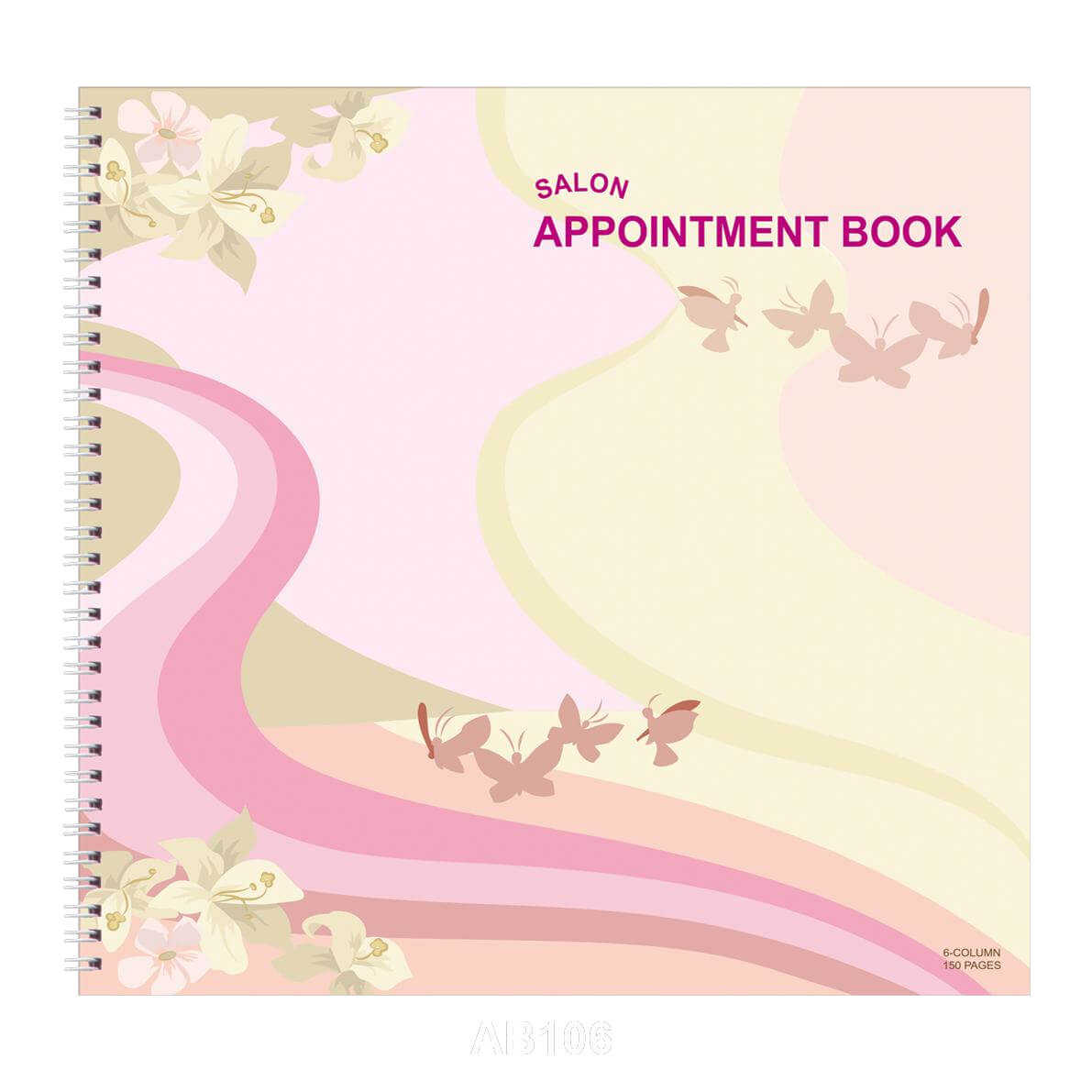 6-Column 150-Page Salon Appointment Book AB106
