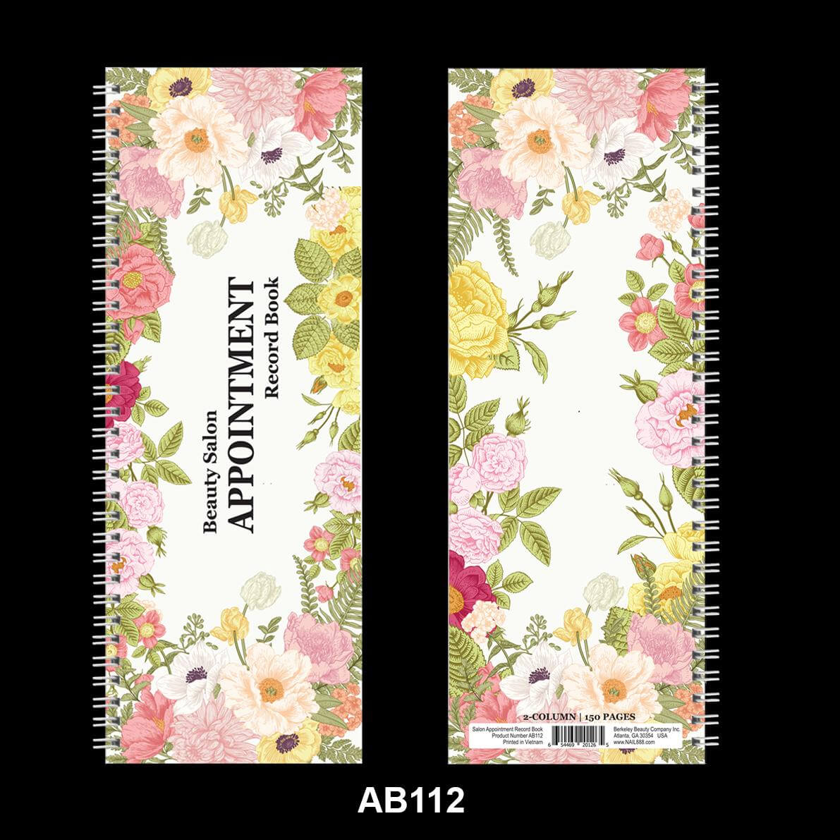 2-Column 150-Page Salon Appointment Book AB112