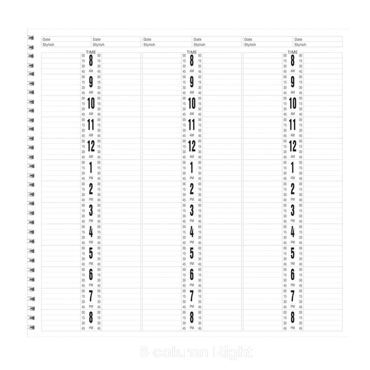 6-Column 150-Page Salon Appointment Book AB106