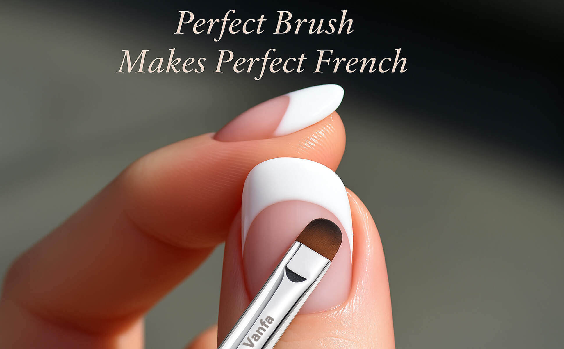 Vanfa French Brush for Nails, Clean up brush for Gel Nail Polish R14