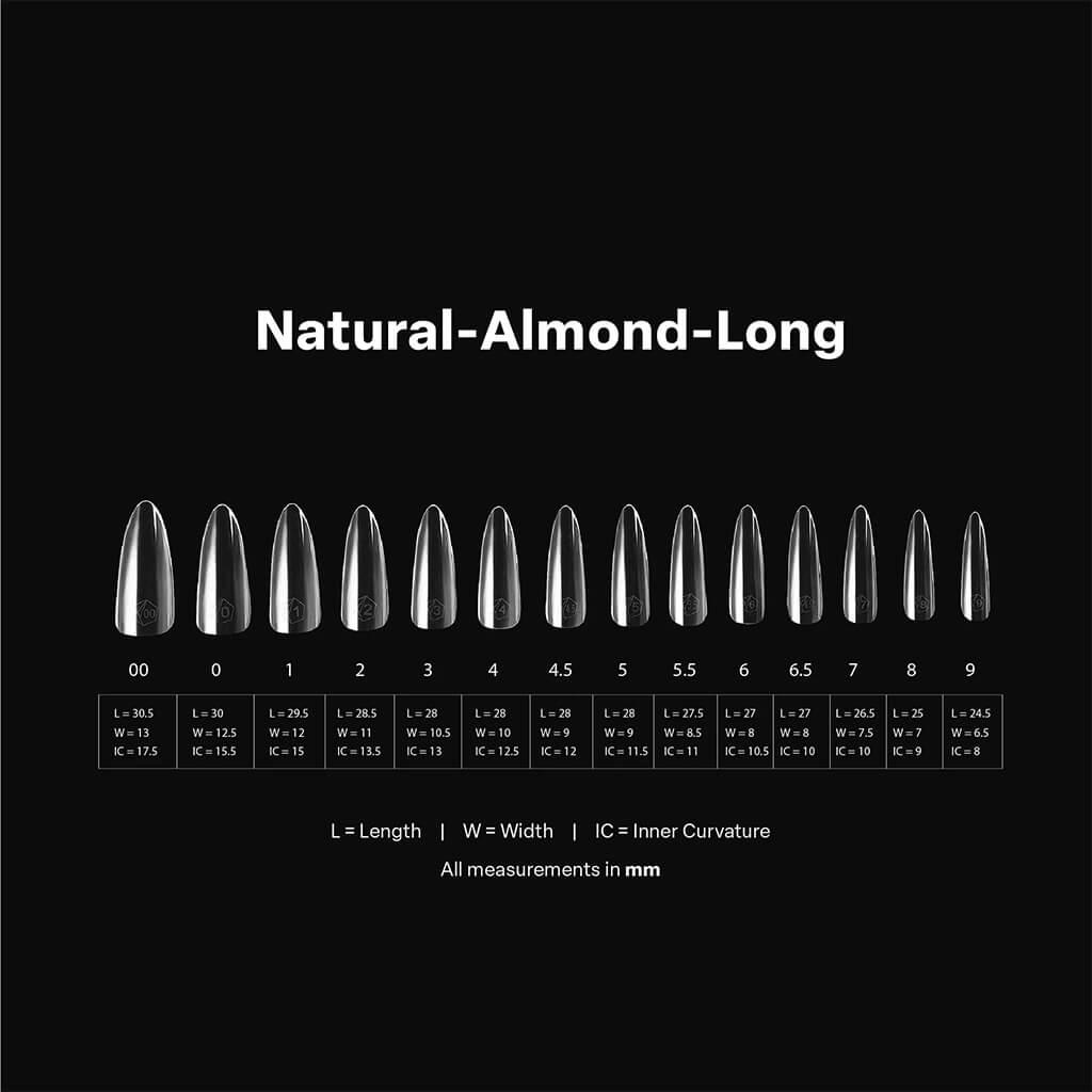 Gel X Natural Almond Long (Box of 600 Tips)