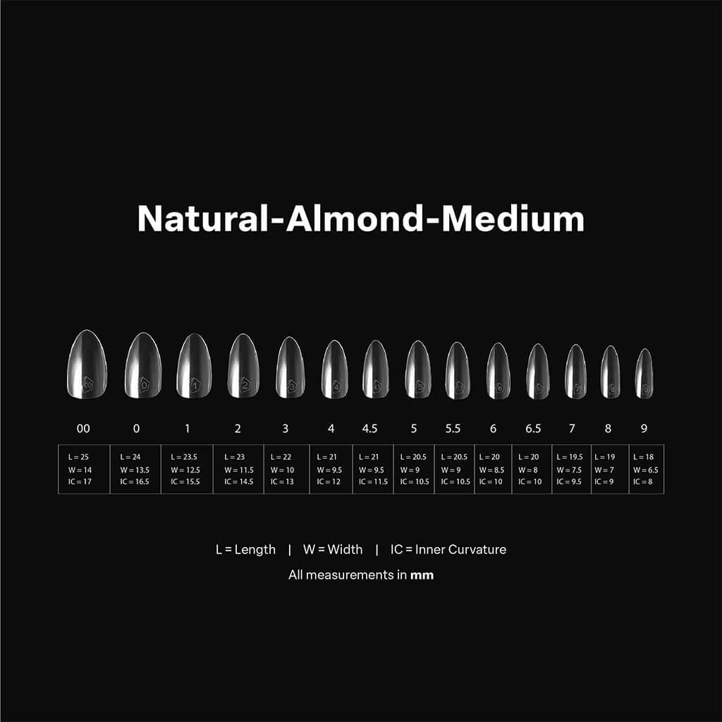 Gel X Natural Almond Medium (Box of 600 Tips)
