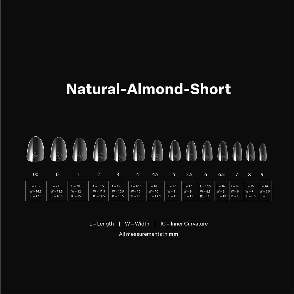 Gel X Natural Almond Short (Box of 600 Tips)