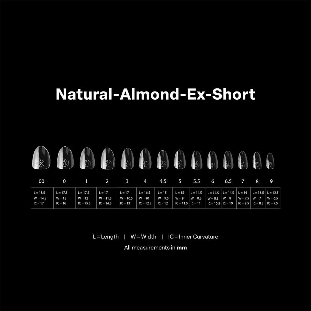 Gel X Natural Almond X-Short (Box of 600 Tips)