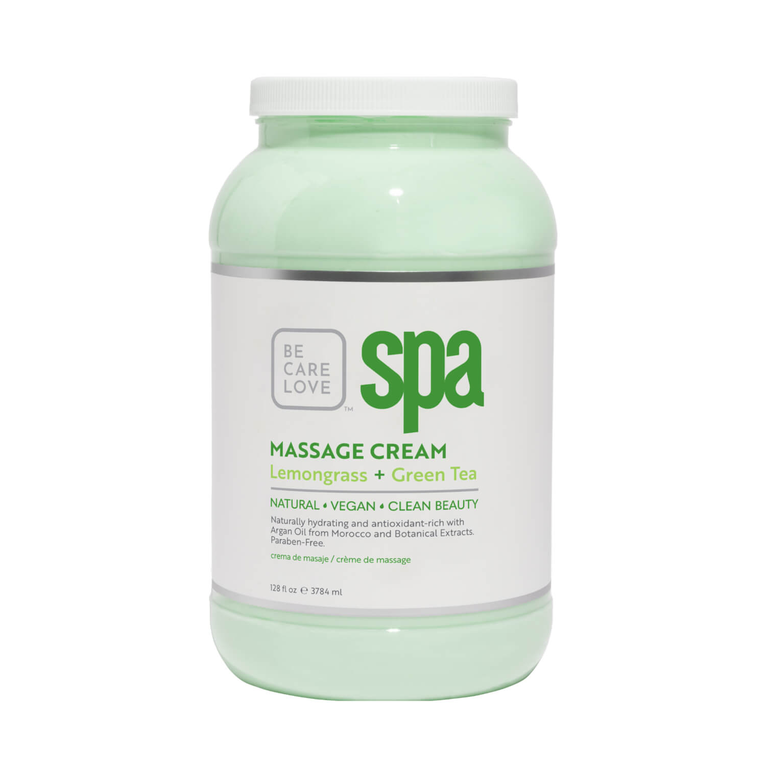 BCL SPA Massage Cream 128 Oz - Lemongrass and Green Tea
