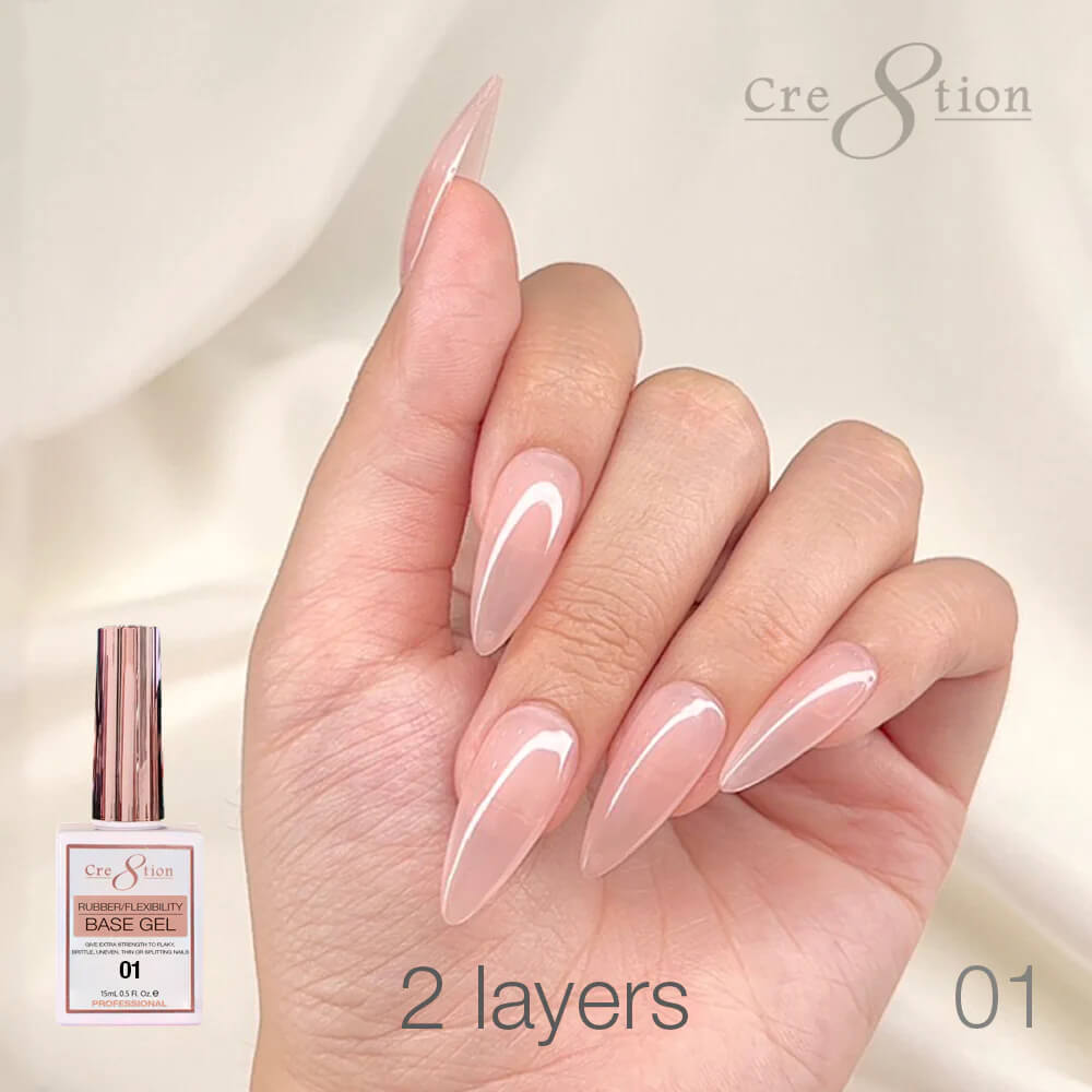 Cre8tion Rubber/ Flexibility Base Gel 0.5oz #01