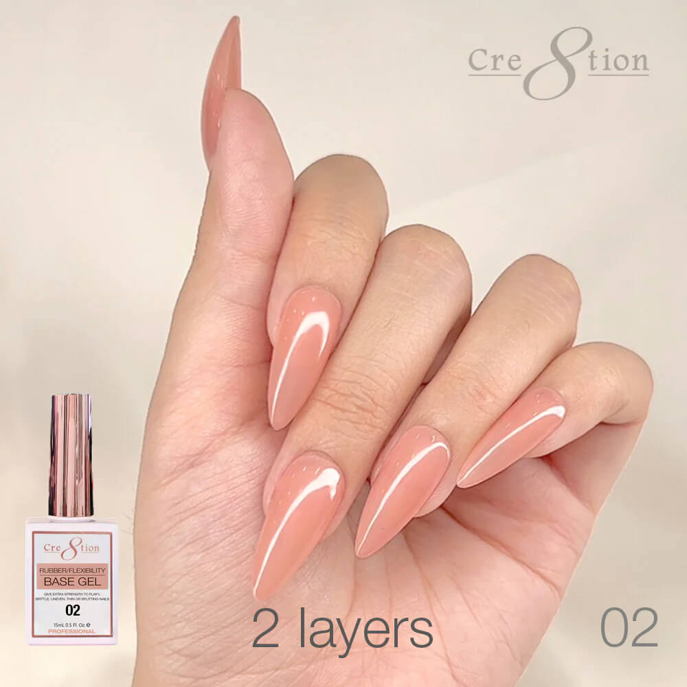 Cre8tion Rubber/ Flexibility Base Gel 0.5oz #02