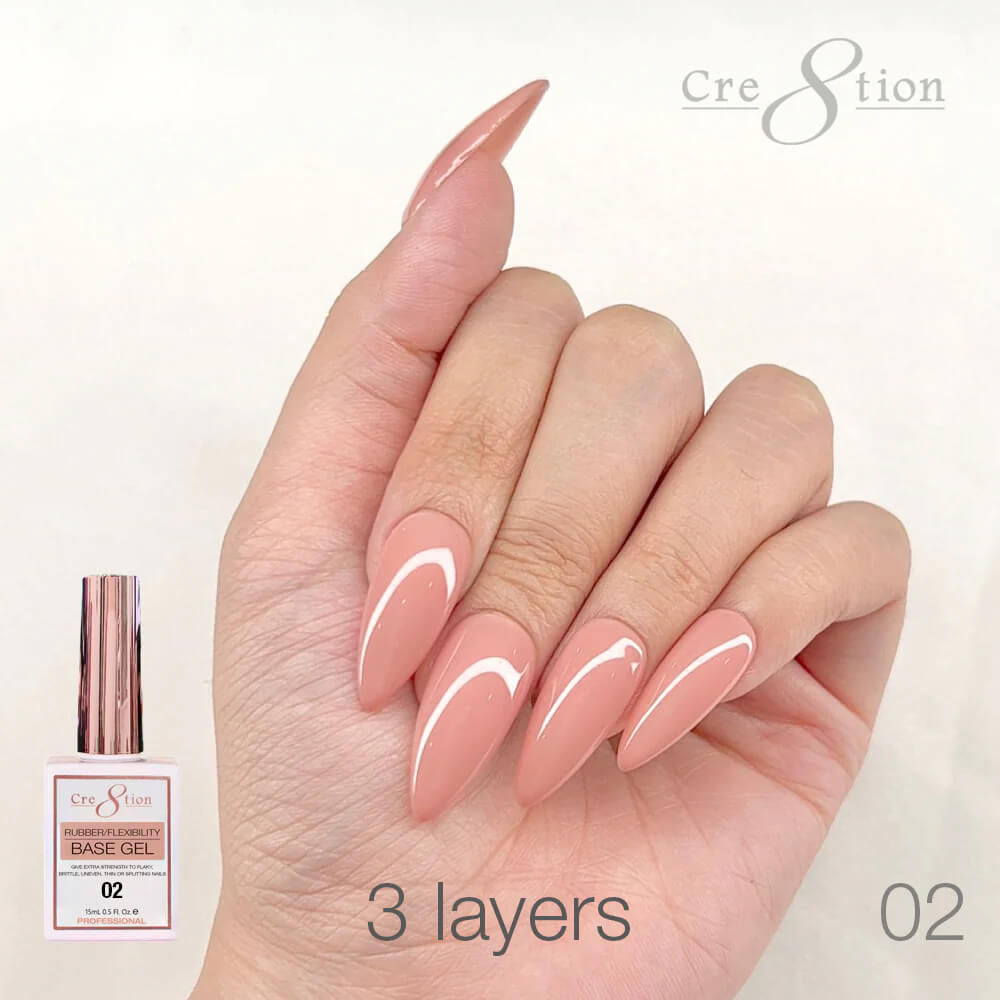 Cre8tion Rubber/ Flexibility Base Gel 0.5oz #02