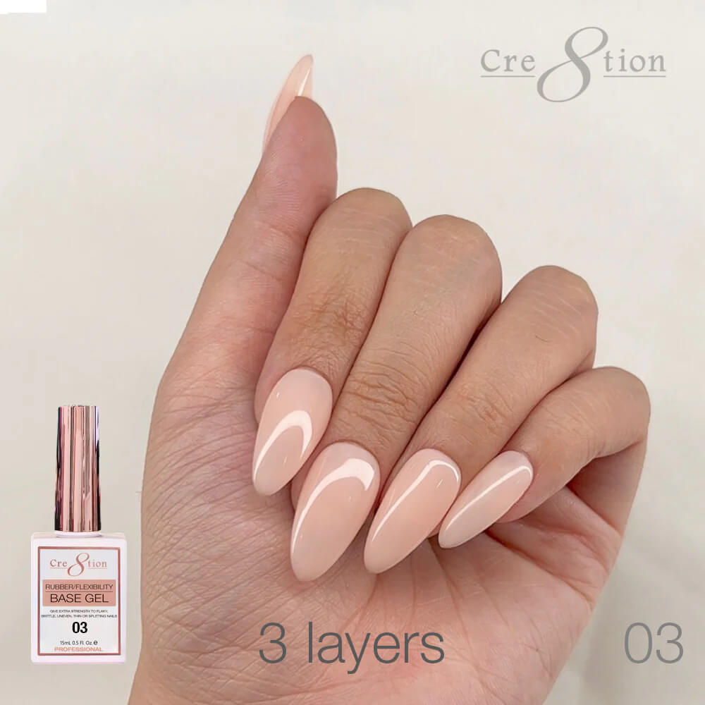 Cre8tion Rubber/ Flexibility Base Gel 0.5oz #03