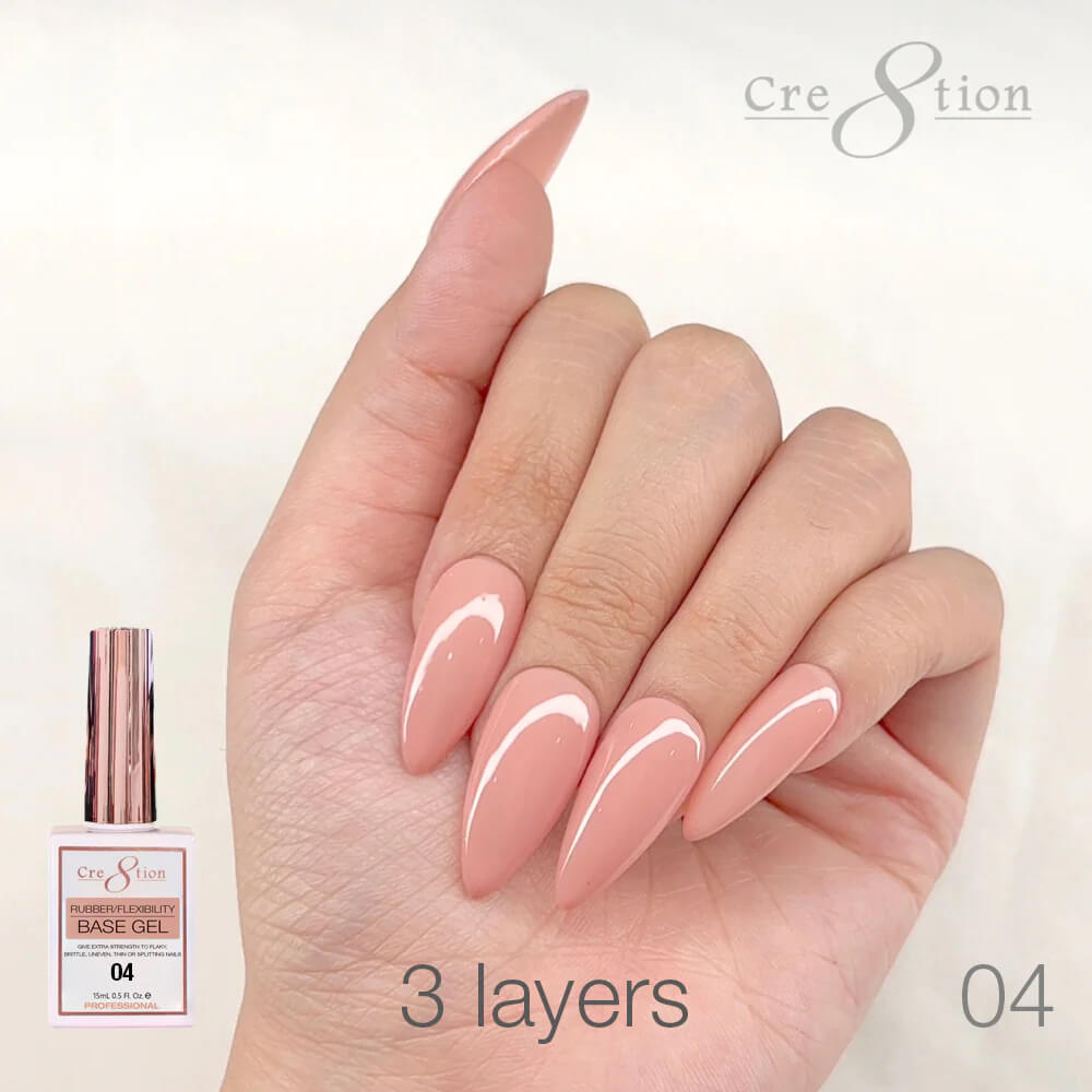 Cre8tion Rubber/ Flexibility Base Gel 0.5oz #04