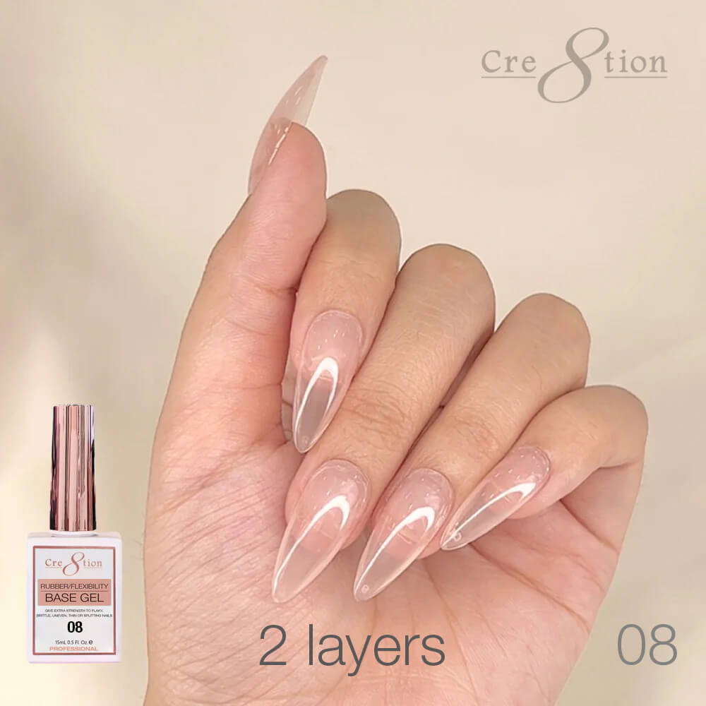 Cre8tion Rubber/ Flexibility Base Gel 0.5oz #08