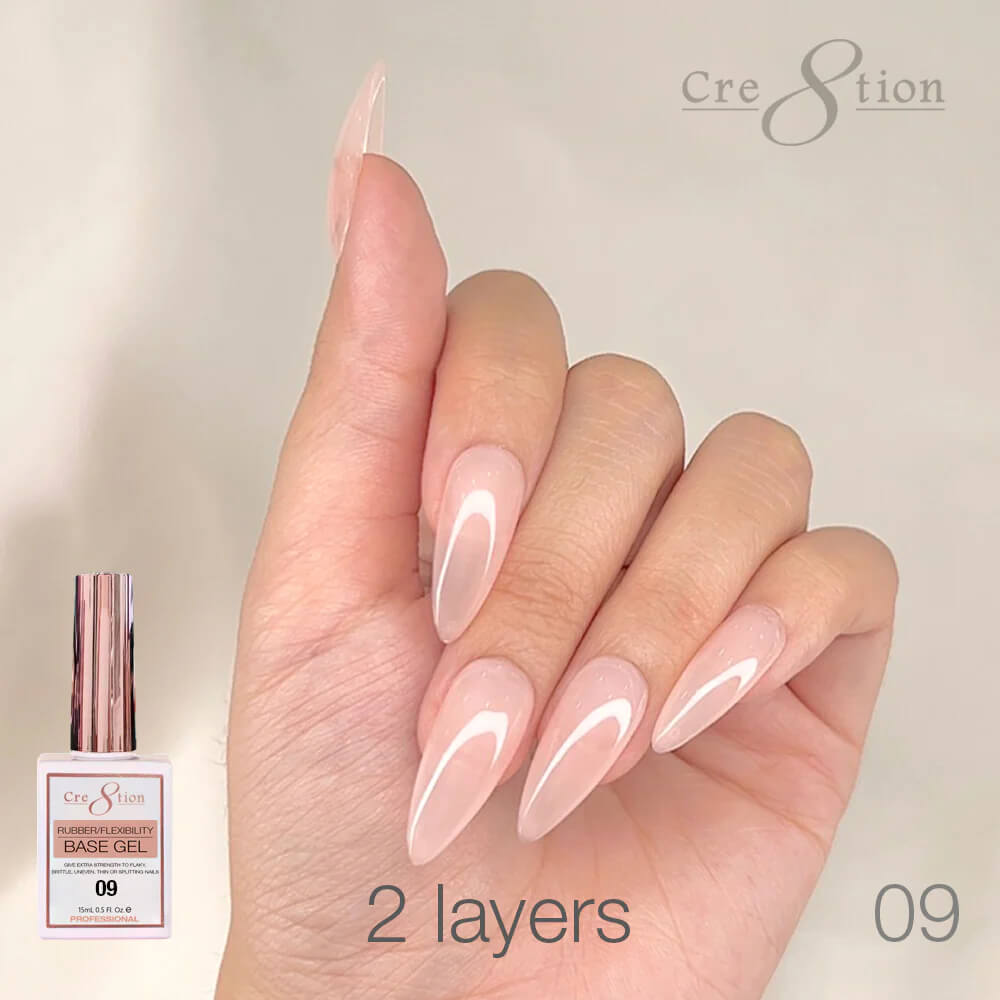 Cre8tion Rubber/ Flexibility Base Gel 0.5oz #09