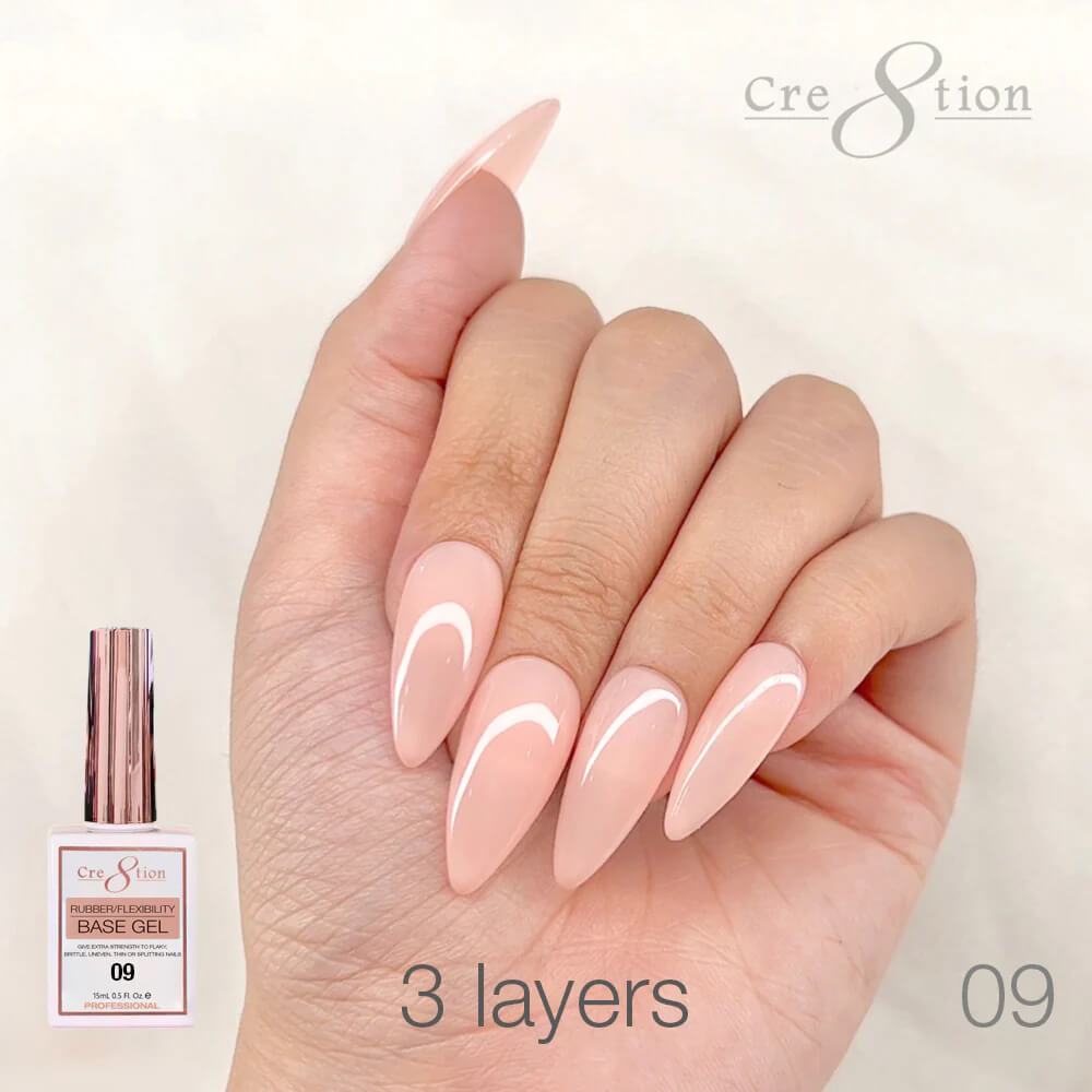 Cre8tion Rubber/ Flexibility Base Gel 0.5oz #09