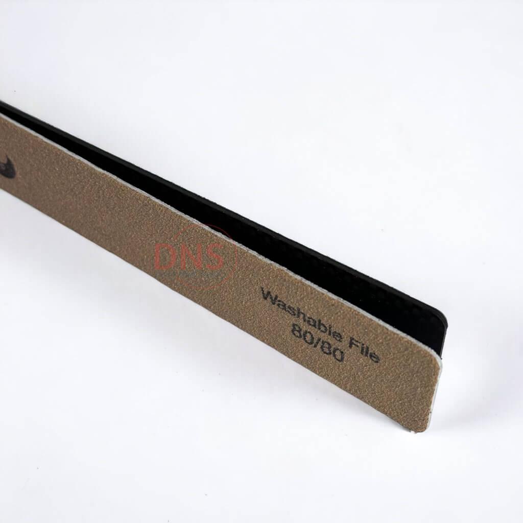 Pyramid Acrylic Nail File - Brown Jumbo 80/80 grit (80_Files + 1 Black Carbon Tape)