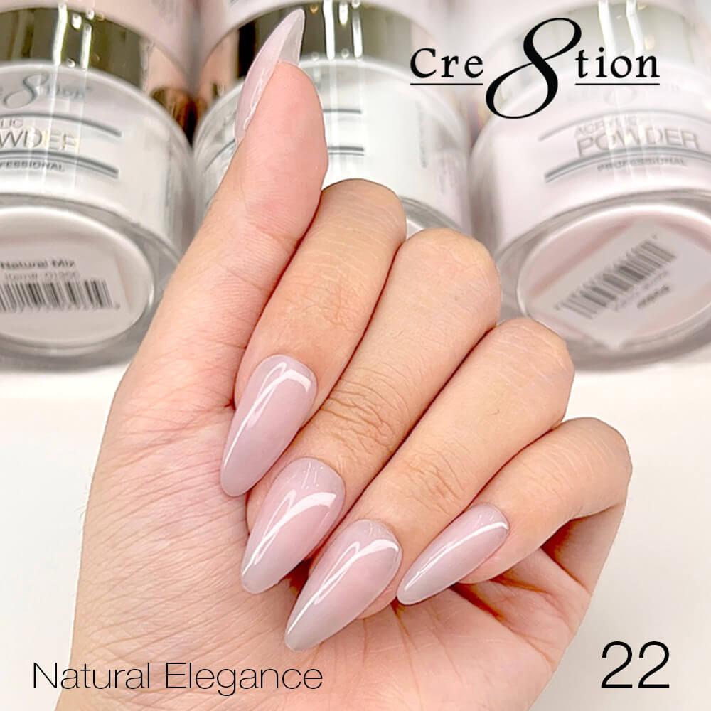 Cre8tion Acrylic Powder 4 Oz - Natural Elegance #22
