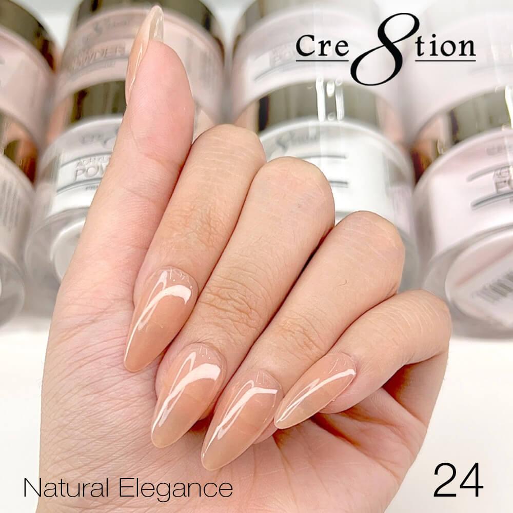 Cre8tion Acrylic Powder 4 Oz - Natural Elegance #24