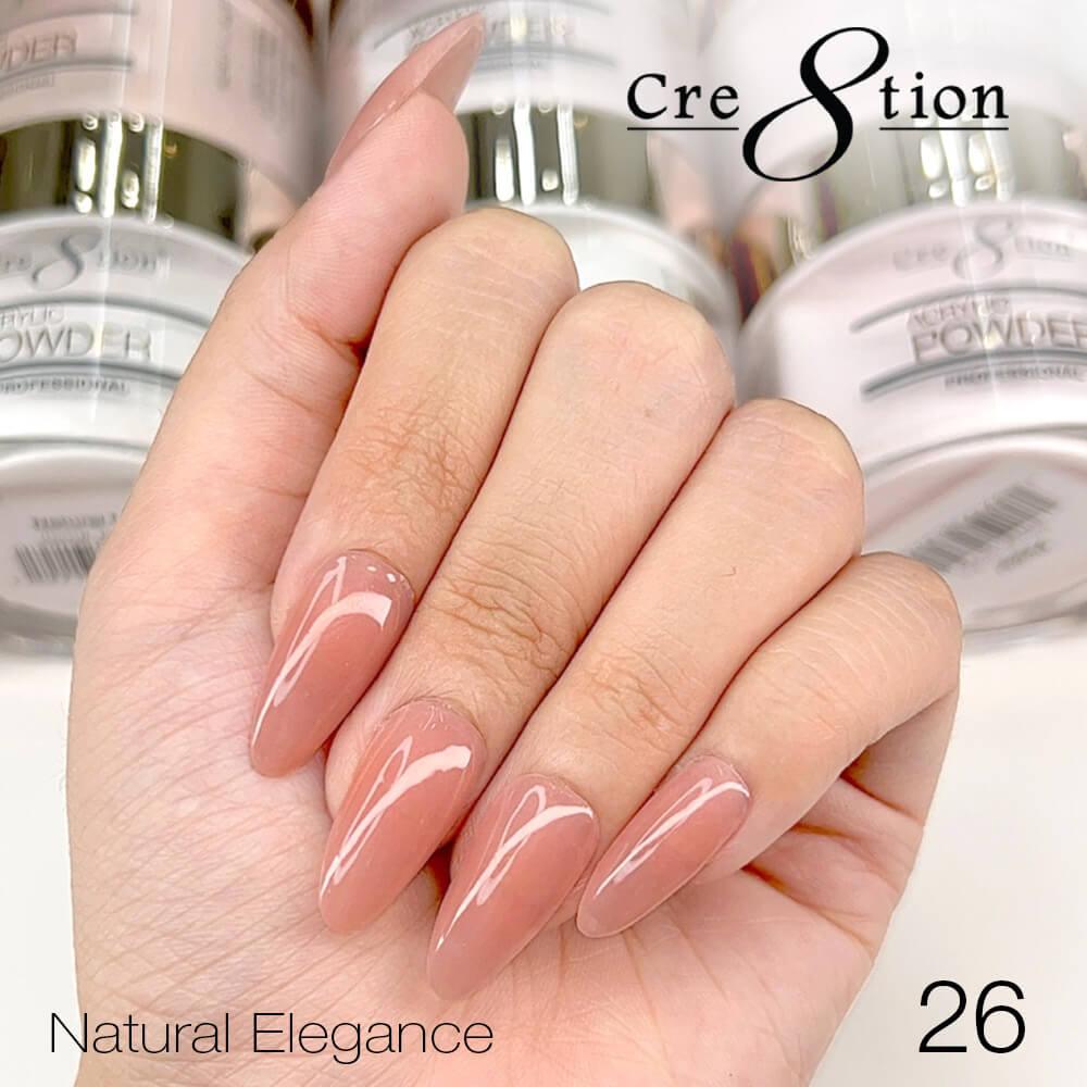 Cre8tion Acrylic Powder 4 Oz - Natural Elegance #26