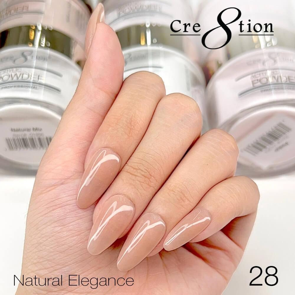Cre8tion Acrylic Powder 4 Oz - Natural Elegance #28