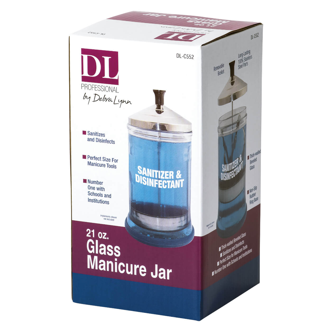 DL Pro Manicure Jar, Glass - 21 oz. Item# DL - C552