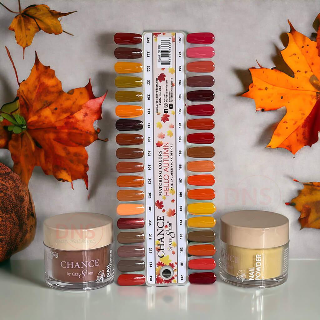 CHANCE Dip Powder 1.7 Oz Hello Autumn Collection - Set of 36 colors + Free color Chart