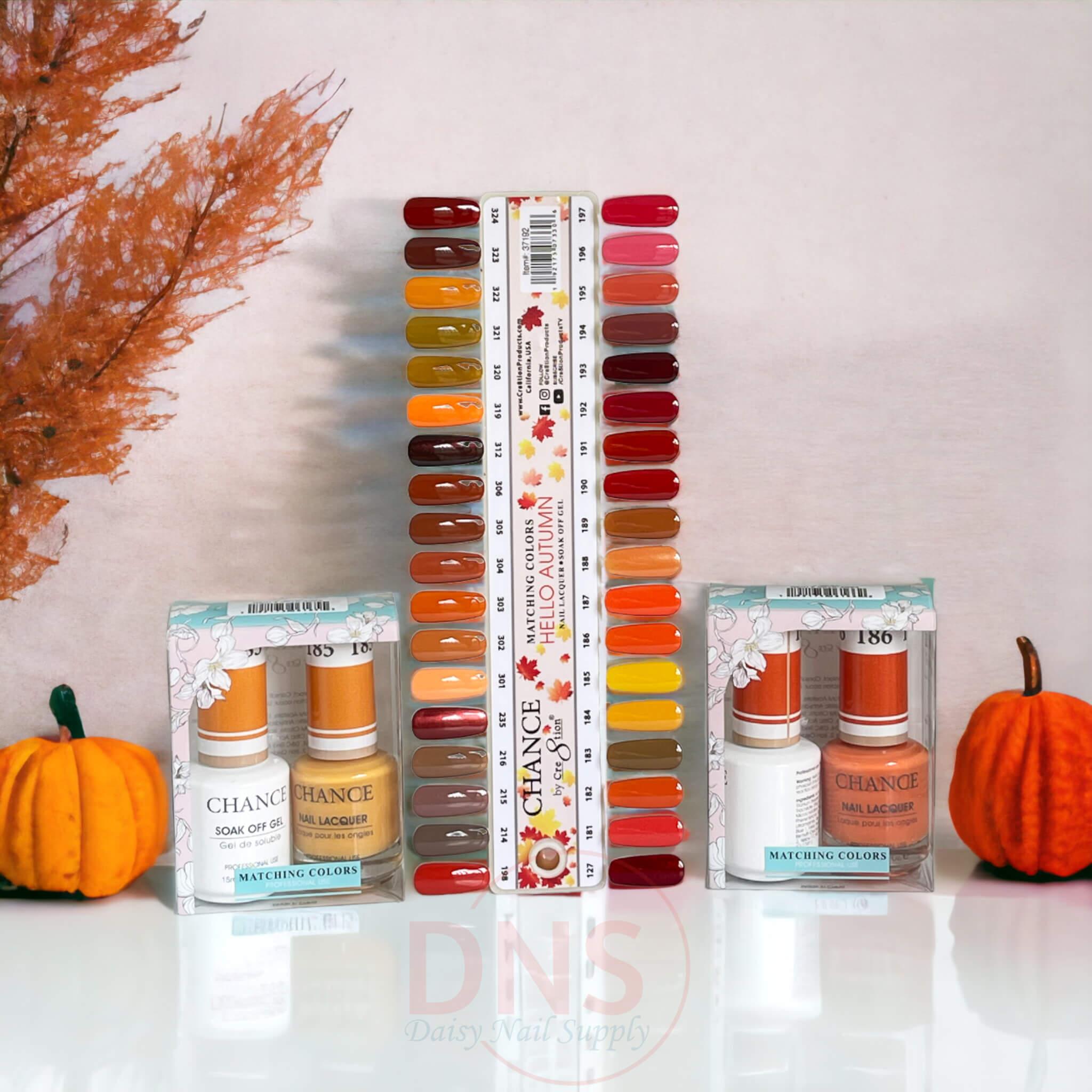 Chance Duo Gel & Matching Lacquer Hello Autumn Collection - Set of 36 colors + Free color Chart