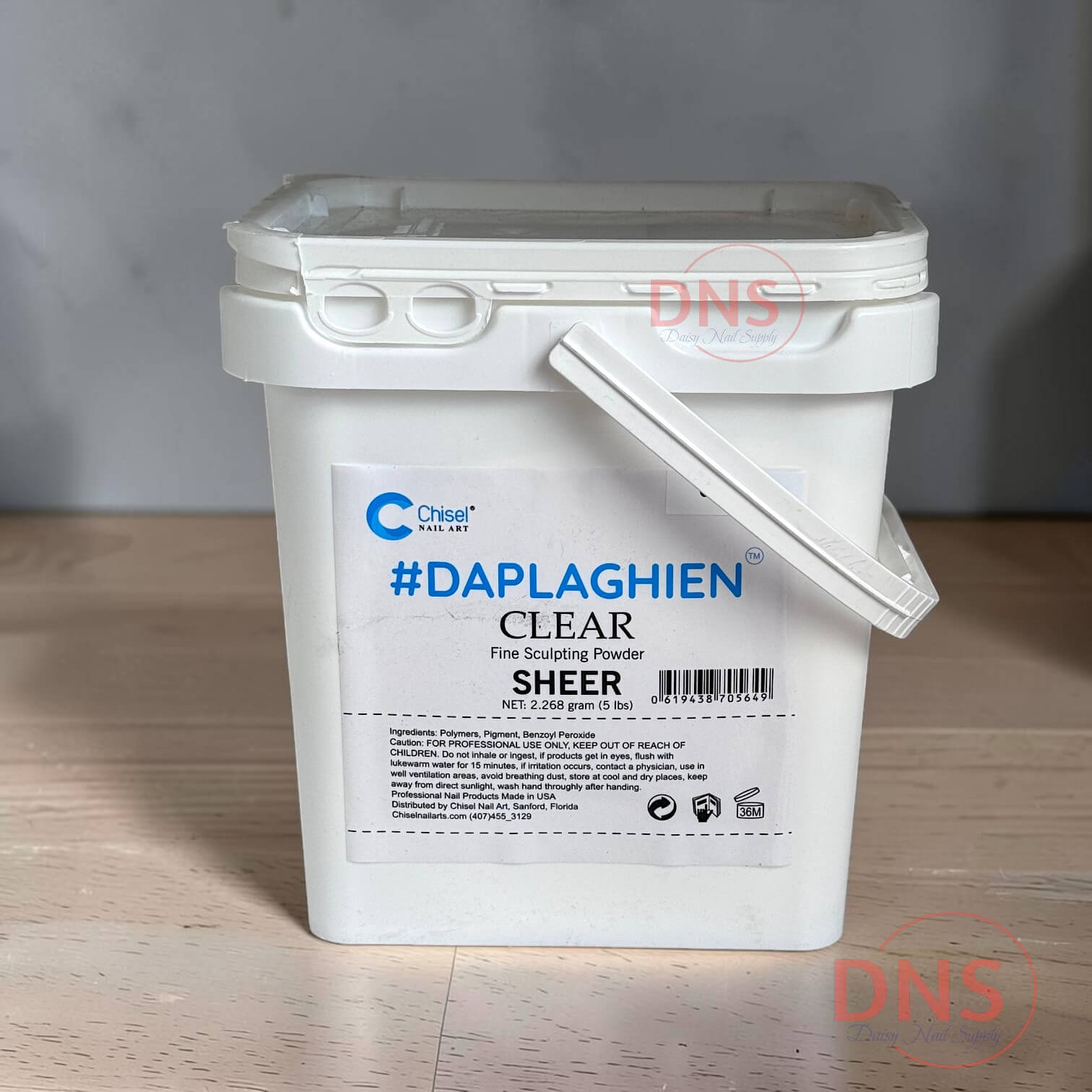 Chisel Daplaghien Powder - CLEAR Fine Sculpting Powder SHEER 5Lbs Bucket