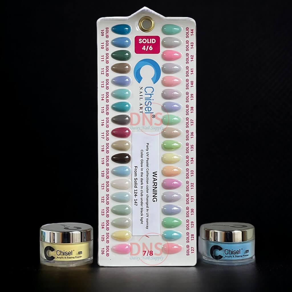 Chisel Nail Art Dip Powder 2 Oz - (Set 36 Colors - Solid #109 --> 144)