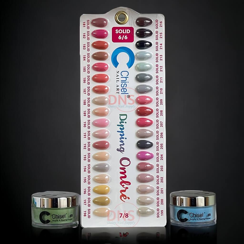 Chisel Nail Art Dip Powder 2 Oz - (Set 36 Colors - Solid #181 --> 216)