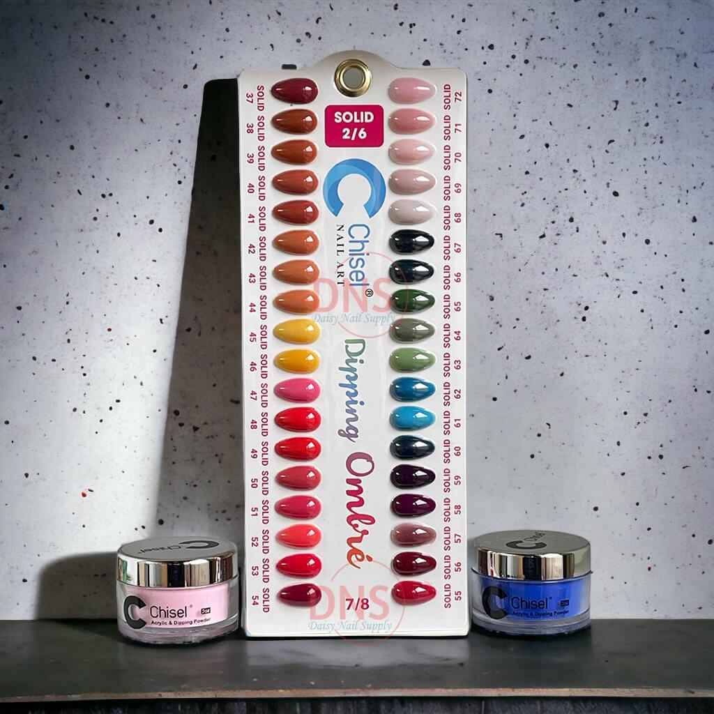 Chisel Nail Art Dip Powder 2 Oz - (Set 36 Colors - Solid #37 --> 72)